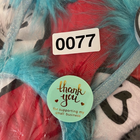 Dr. Seuss thing 1/2 dress, headband, tshirt and leggings costume size Large - Picture 12 of 12